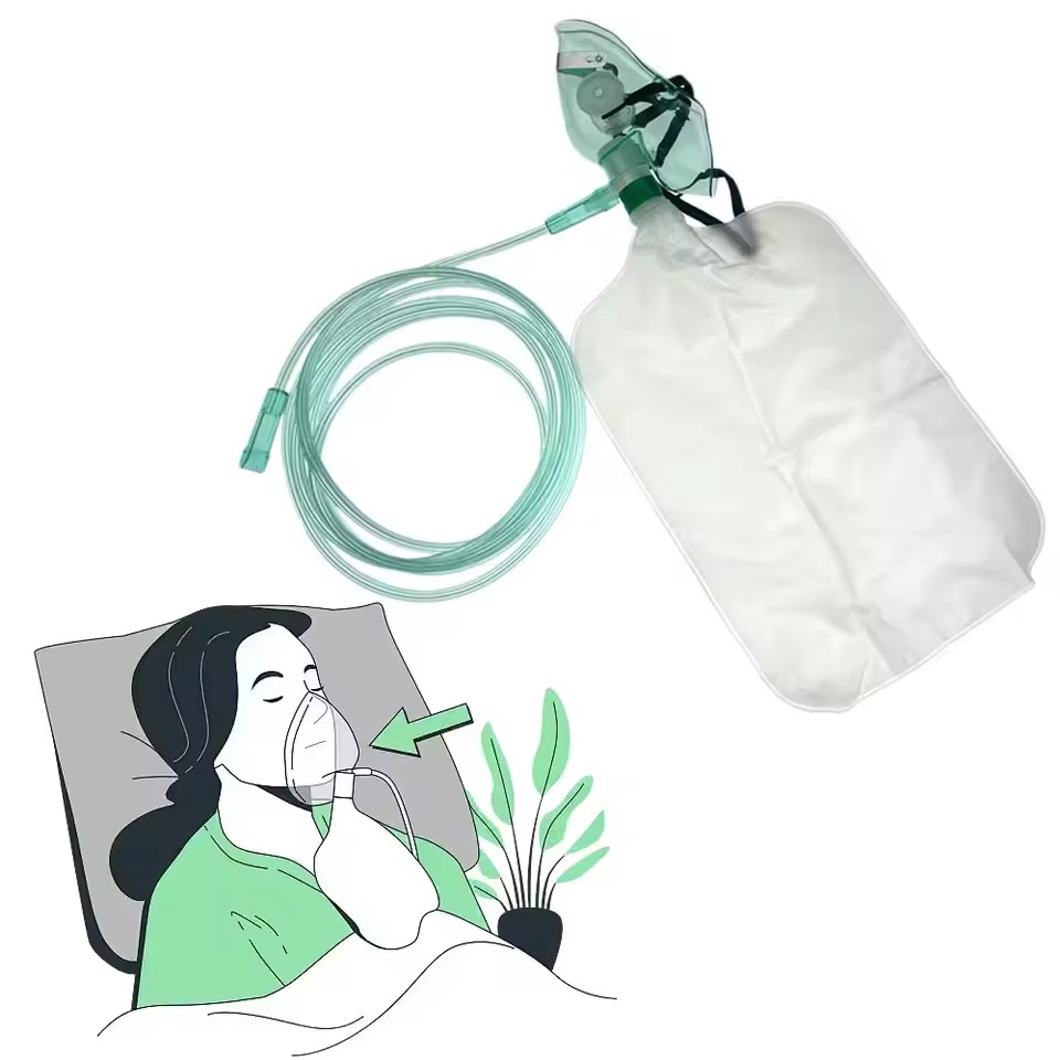 Oxygen Mask Non-Rebreather - Одноразовая кислородная маска для взрослых с