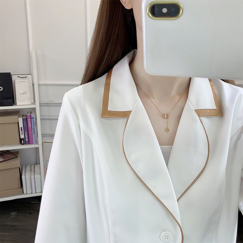 Lab Coat Medical - Белое короткое платье для косметологических процедур,