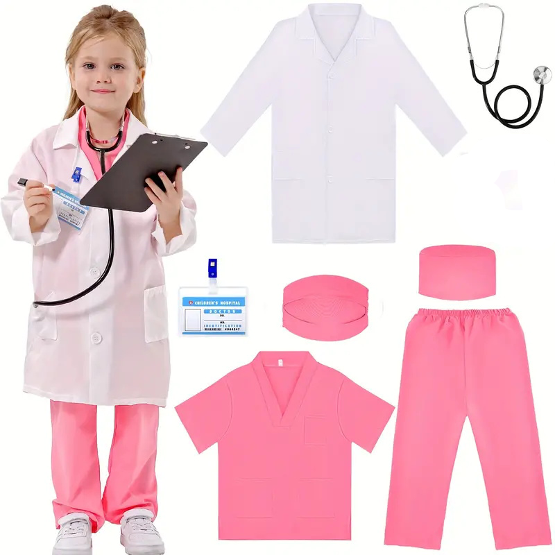 Lab Coat Medical - 7 шт., детский костюм для косплея
