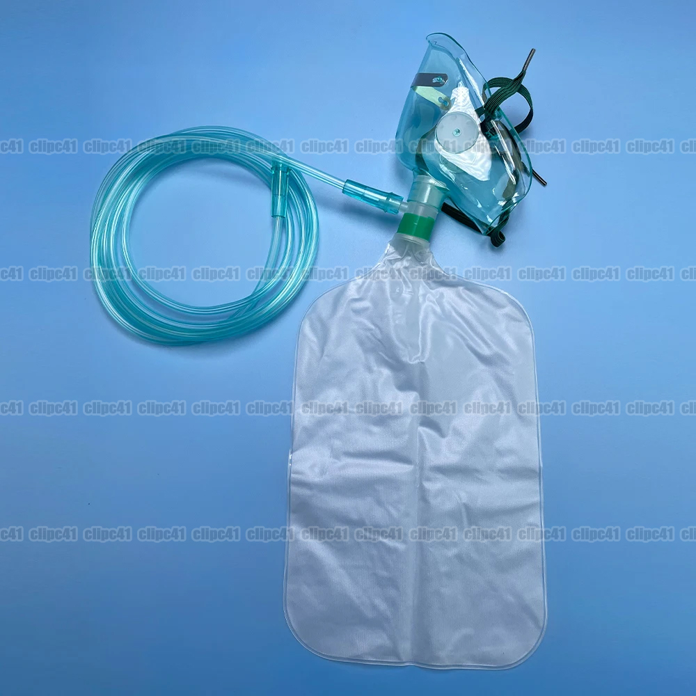 Oxygen Mask Non-Rebreather - 1 шт. Медицинская кислородная маска для