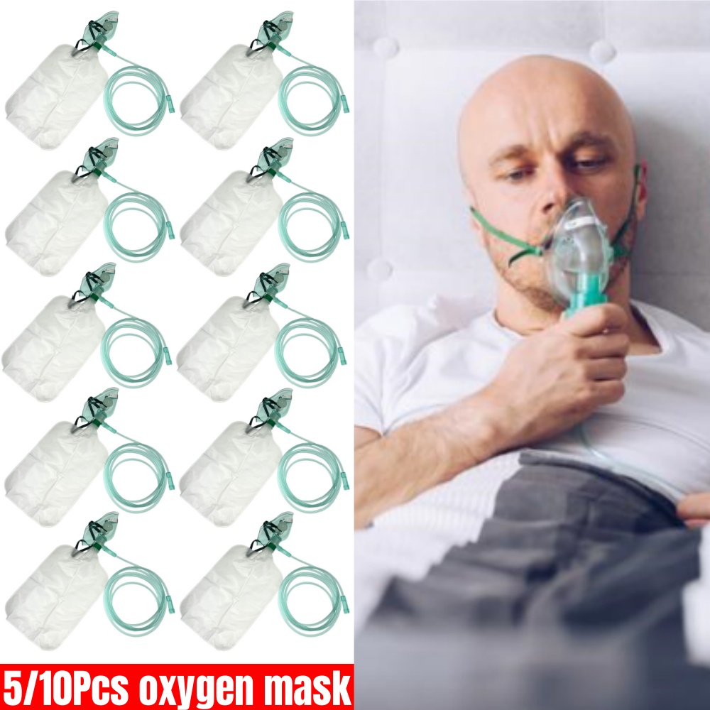 Oxygen Mask Non-Rebreather - 5-10 шт. одноразовых кислородных масок для