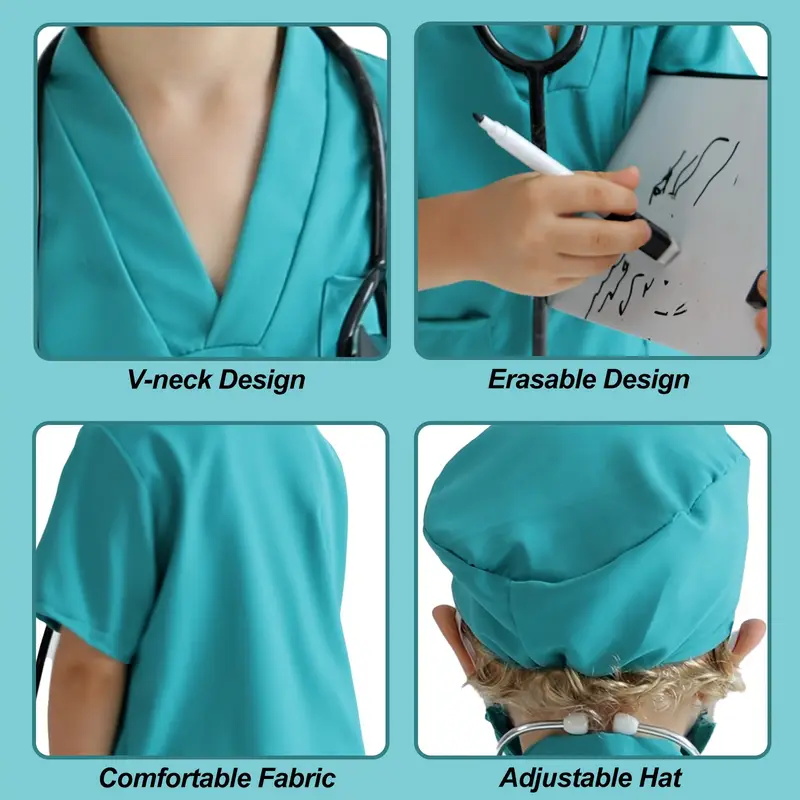 7 шт., детский костюм для косп – обзор и цена Lab Coat Medical
