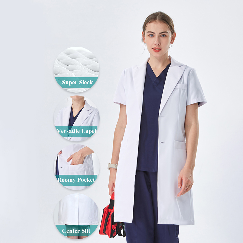 Белый медицинский халат с отло – обзор и цена Lab Coat Medical